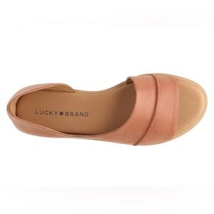 Lucky Brand Fenton Leather Open Toe Flat